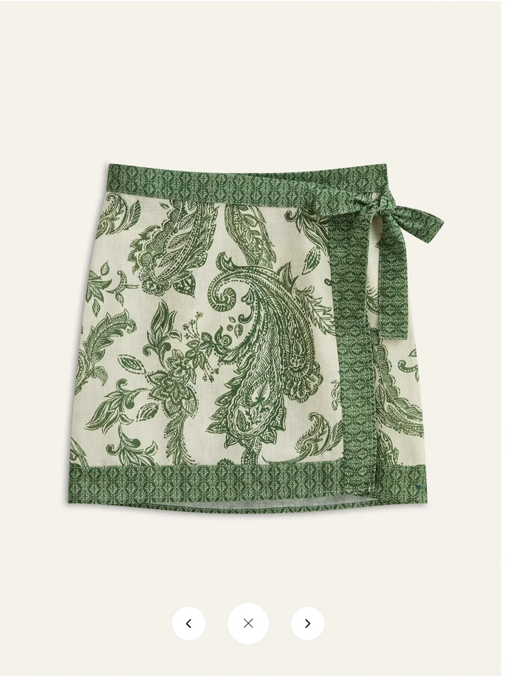 NWT Commense Paisley Print Wrap Skirt Sz M